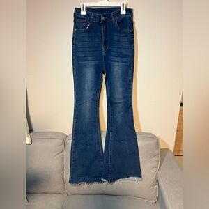 SHEIN Dark Blue Flare Jeans
